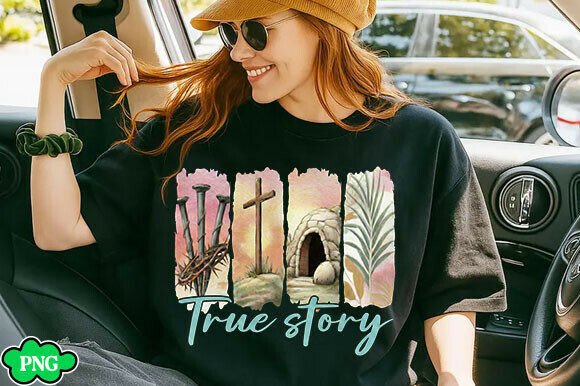 Christian Happy Easter PNG: T-Shirt Designs