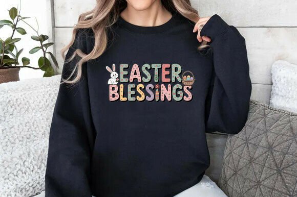 Easter Blessings PNG, Christian Shirt & T-Shirt Designs