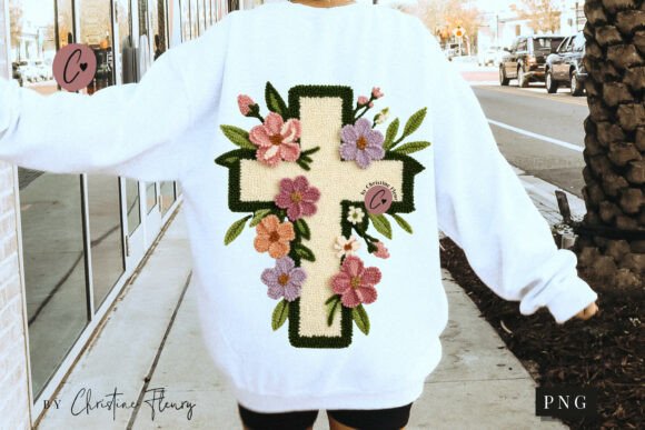 Faux Yarn Christian Easter PNG for T-Shirt Designs