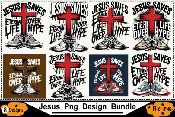 Jesus Saves PNG Bundle: T-Shirt Designs for Brand Builders