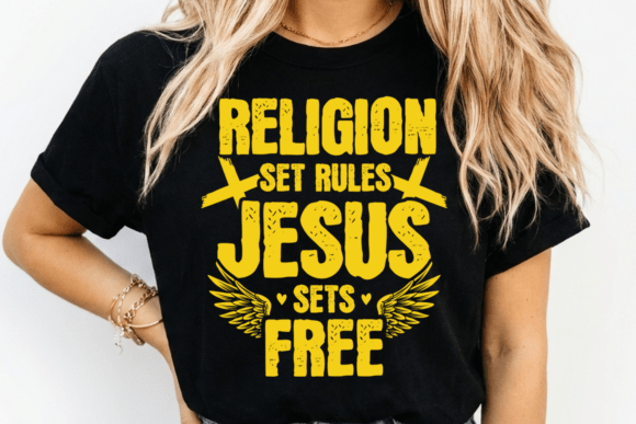 Jesus Sets Free Christian Faith T-Shirt Designs