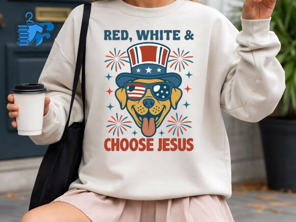 Red White Choose Jesus SVG